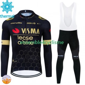 Tenue Maillot M/L + Collant à Bretelles Hiver Thermal Fleece Visma Lease A Bike 2024 N001